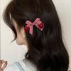 Pack of 2 Checked Bows Cherry Hair Clip with Metal Teeh Grip NonSlip Lovely Barrettes for Girls Women Everyday Wear