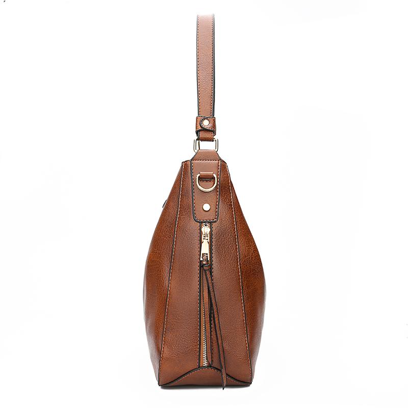 Leather Women Handbags Female Leisure Shoulder Bags Fashion Purses Vintage   Large Capacity Tote Bag
