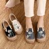 Damskor Vår Höst Nya Bekväma Lågskurna Casual Flats Halkfria Mjuka Sula Slitstarka Slip-on Loafers