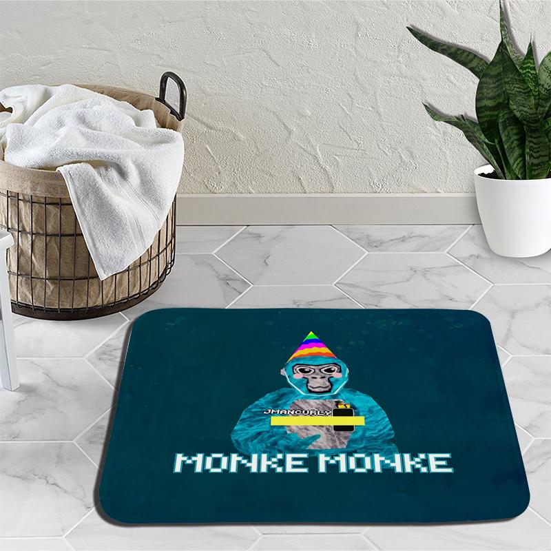 Gorilla Tag Monke Carpets for Living Room Cartoon Monkey Bedroom Decor Bedside Carpet Home Plush Rugs Fluffy Soft Lounge Rug Floor Mat