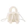 Acrylic Butterfly Knot Tote Bag With Pearl Weaving For Casual Daily Use