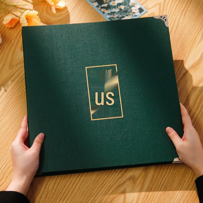 Large Capacity DIY Baby Memory Photo Album - Handmade, Self-Adhesive, Laminated.