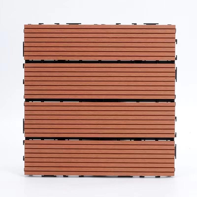 Anti-Corrosion Interlocking Wood-Plastic Outdoor Flooring for Balcony, Terrace, and Courtyard Renovation