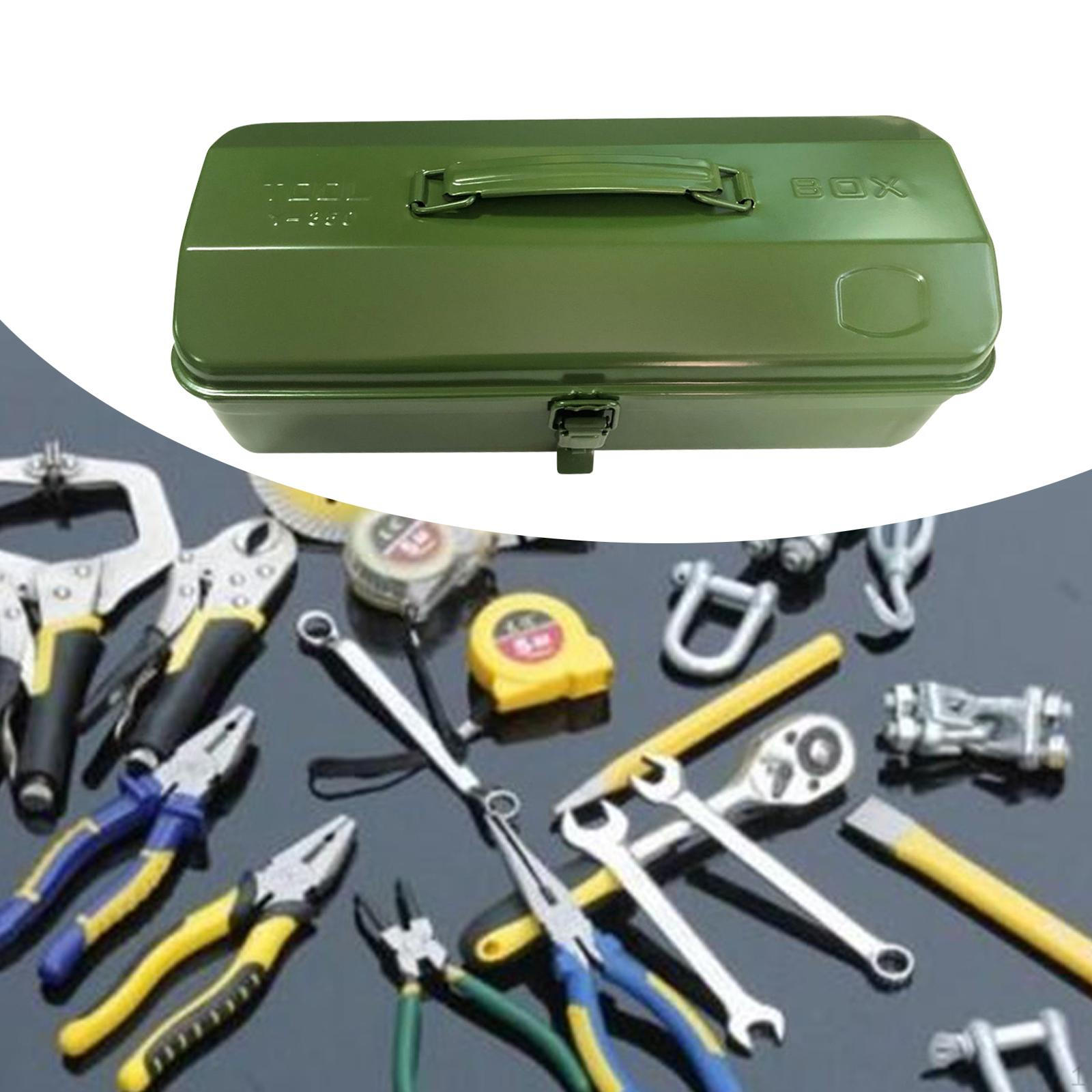 

15-дюймовый металлический автомобиль с защелкой, ручка-органайзер, чехол для переноски дома, зелёный