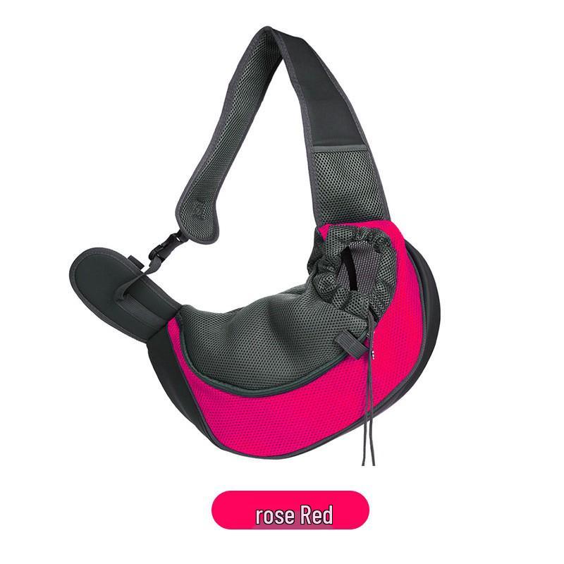 Sac à bandoulière de voyage pour animaux de compagnie - Maille respirante laissant passer la tête pour chats et chiens