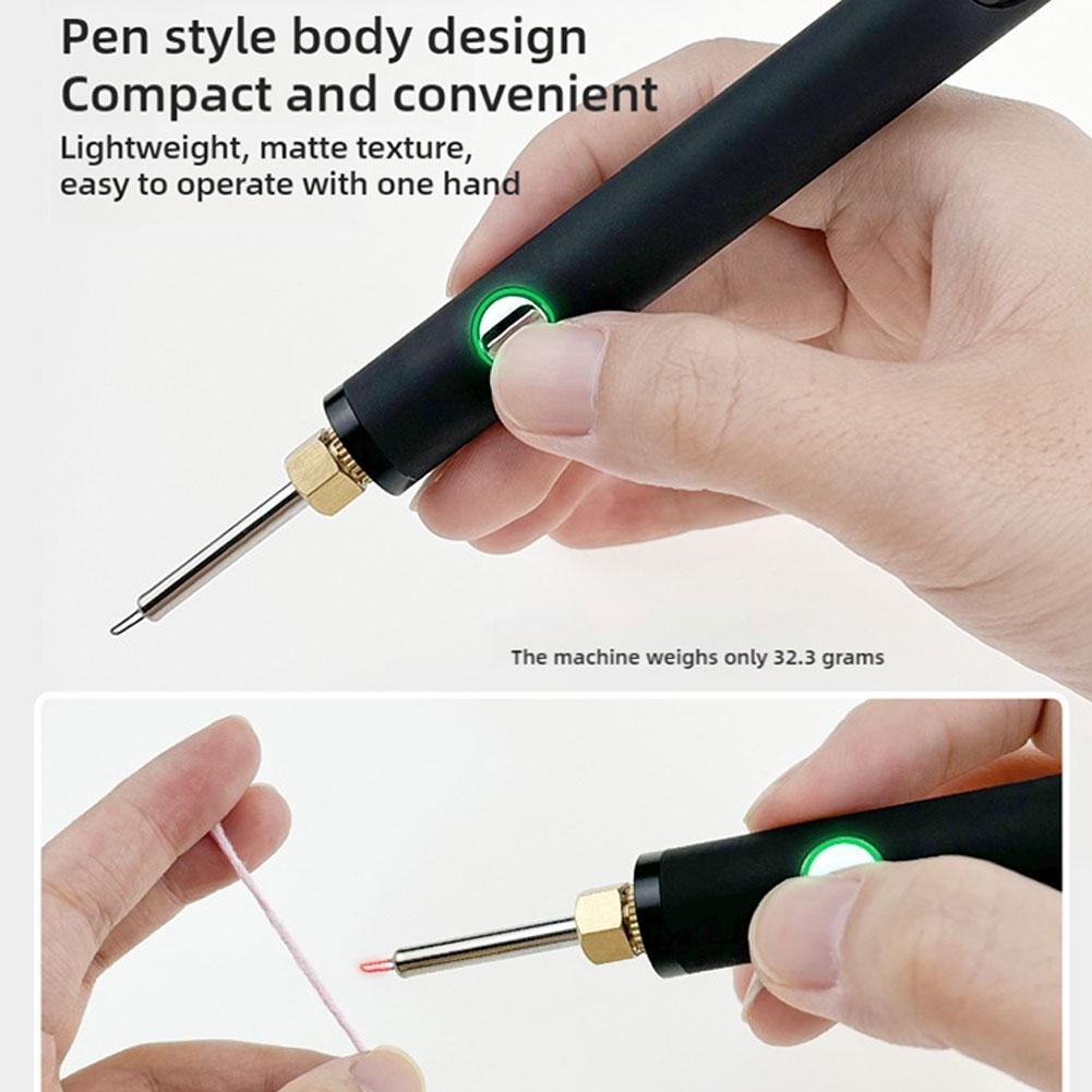 USB Soldering Iron Pen 650mah Soldering Welding Iron Battery 510 Kit Button Tips Tools Repair L A6R8