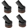 Lamoutor 4Pcs Soft Bristle Vacuum Brush Round Brush Vacuum Attachment Universal Vacuum Dust Brush for Most Vacuum Cleaners Accessories