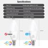 EWeLink Zigbee Smarte Glühbirne - Sprachgesteuert, Bunte WiFi-Birne Kompatibel mit Alexa & Google Home