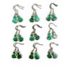 Malachite Gemstone Earrings: Polished Natural Crystal Energy Stones for Women's Jewelry Demagnetizing and Decoration Gift.