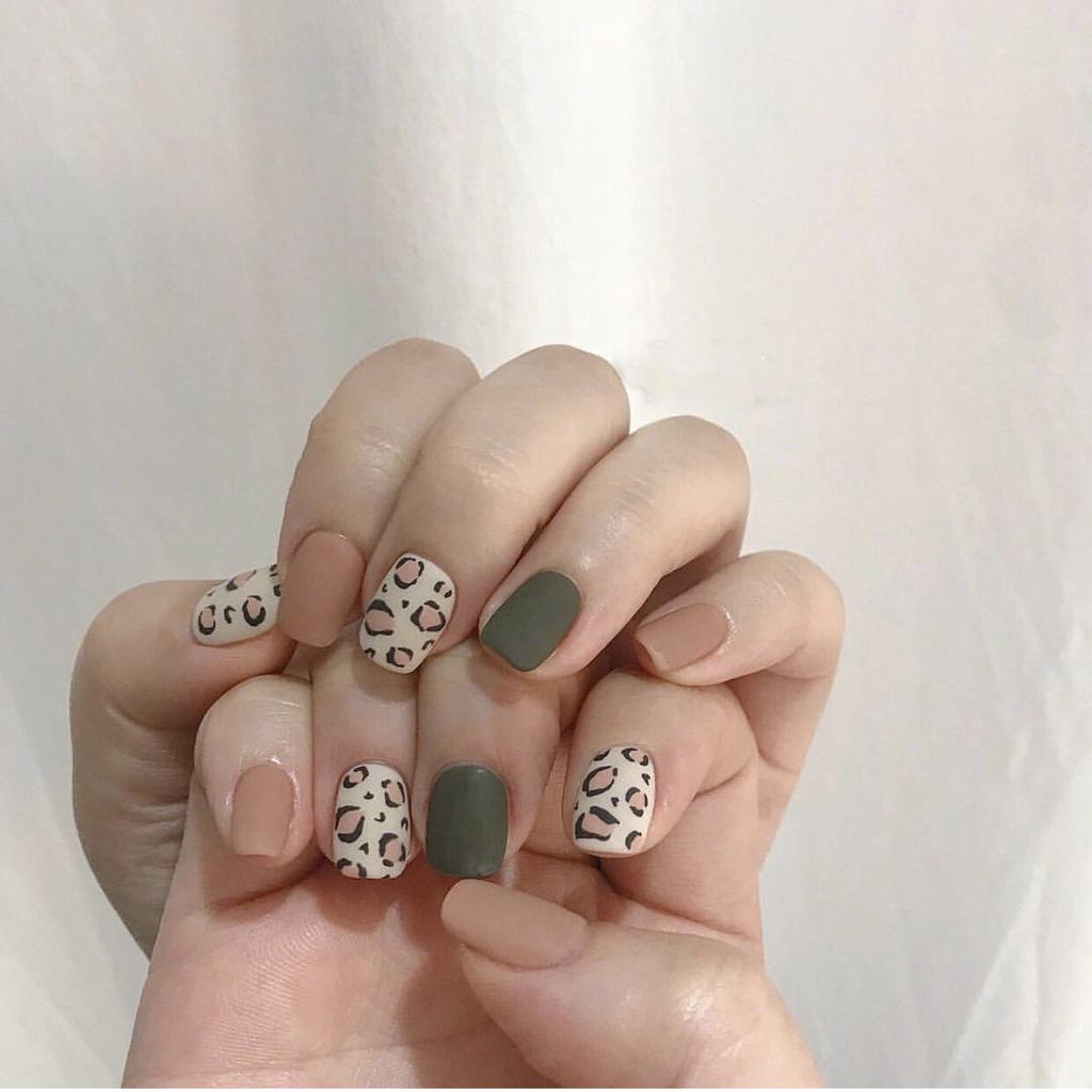 New Ins Leopard Print Nail Sticker Waterproof and Long-lasting European and American Nail Sticker Pregnant Women Can Use Nail Sticker