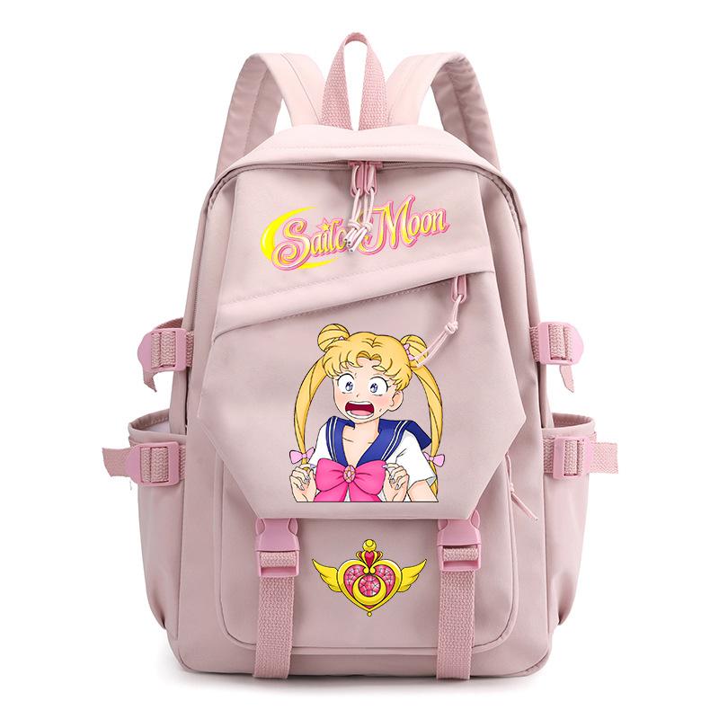 Sailor Moon Anime Small Backpack for Girls Student Lightweight Daypack Casual School Bag