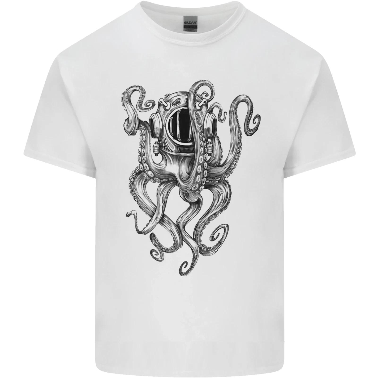 Scuba Diving Octopus Diver Kids T-Shirt Childrens S