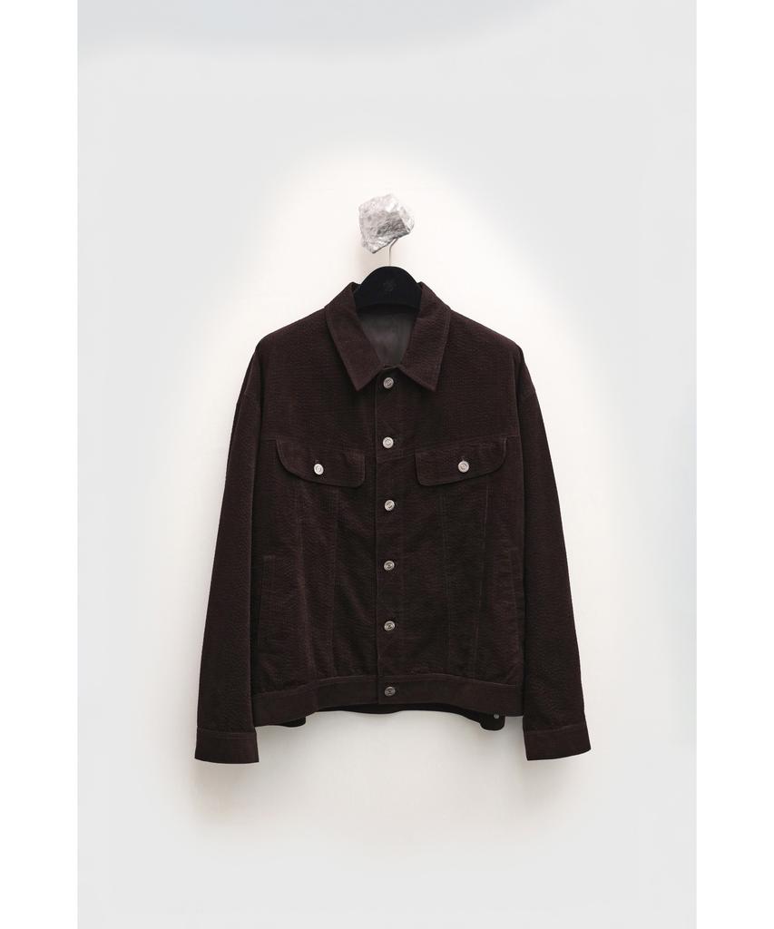 Youth Corduroy Textured Jacket - Brown