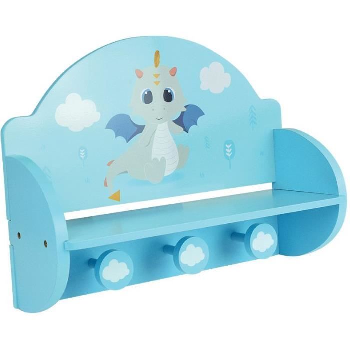 FUN HOUSE Léon Le Dragon 713338 COAT RACK SHELF Dimensions : ±H. 33 X L. 46 X D. 15cm for Child