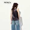 MO&Co. Lustrous Silk Blend U-neck Vest