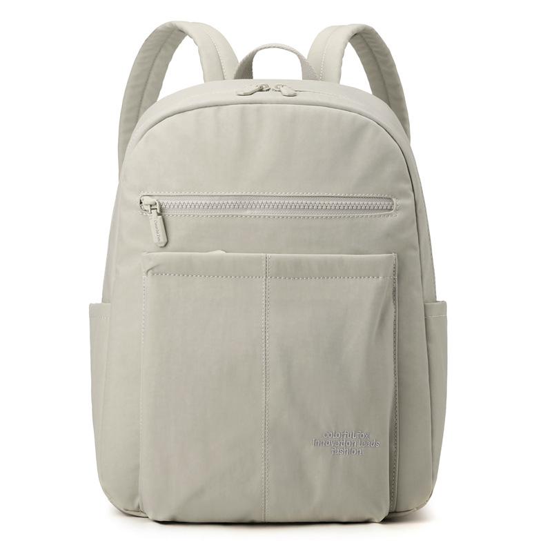Lightweight Backpack with Front Zip Pocket and Side Pockets for Daily Use