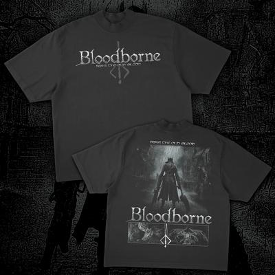 2026 Bloodborne Curse - Fear of Ancient Bloodborne Printed Short Sleeves, Men and Women Summer Cotton Comfortable Loose T-shirt Top
