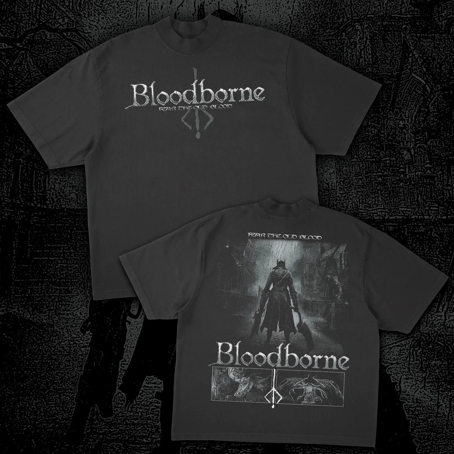 

2026 Bloodborne Curse - Fear of Ancient Bloodborne Printed Short Sleeves, Men and Women Summer Cotton Comfortable Loose T-shirt Top XXXL