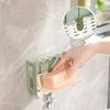 Plastic Wall Mounted Soap Box Waterproof Soap Storage Rack Soap Organizer Soap Dish  Household