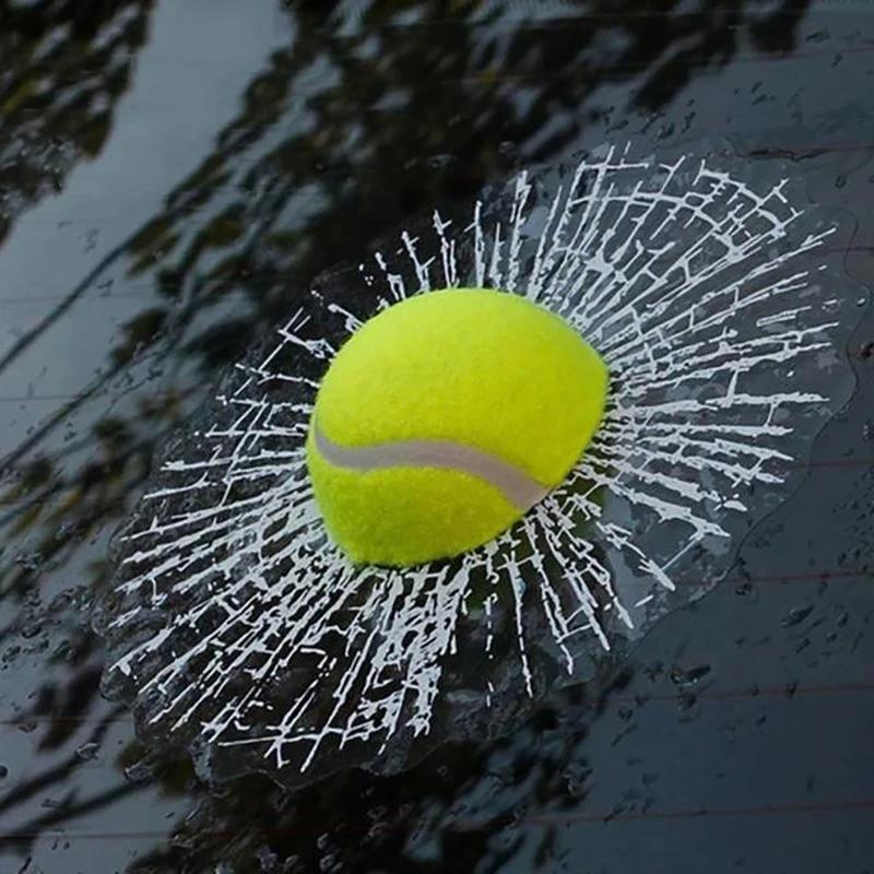 Bilstyling Baseball Fotball Tennis Stereo knust glass 3D-klistremerke Bilvindusball treffer selvklebende klistremerke Bilklistremerker