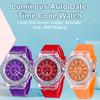 Stylish LED Fluorescent Couple Watch Accurate Time Clear Reading Luminous Display Comfortable To Wear Watch