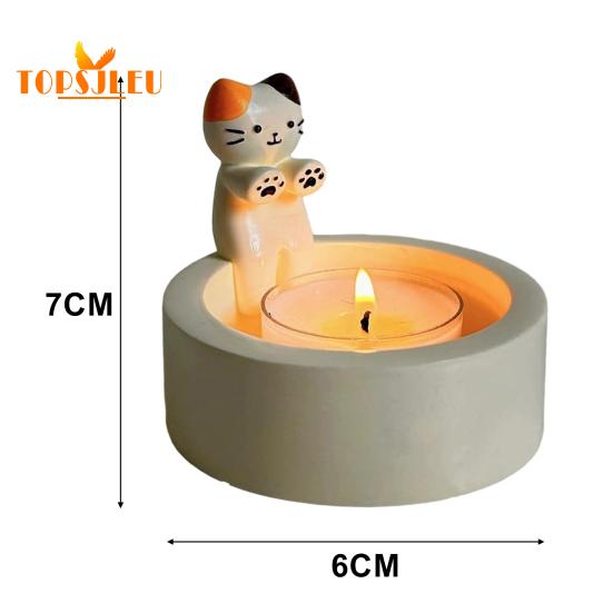 Svícen Rozkošný tvar zahřívacích tlapek pro kočky, Roztomilá kreslená nádoba na svíčku, pro domácí dekoraci