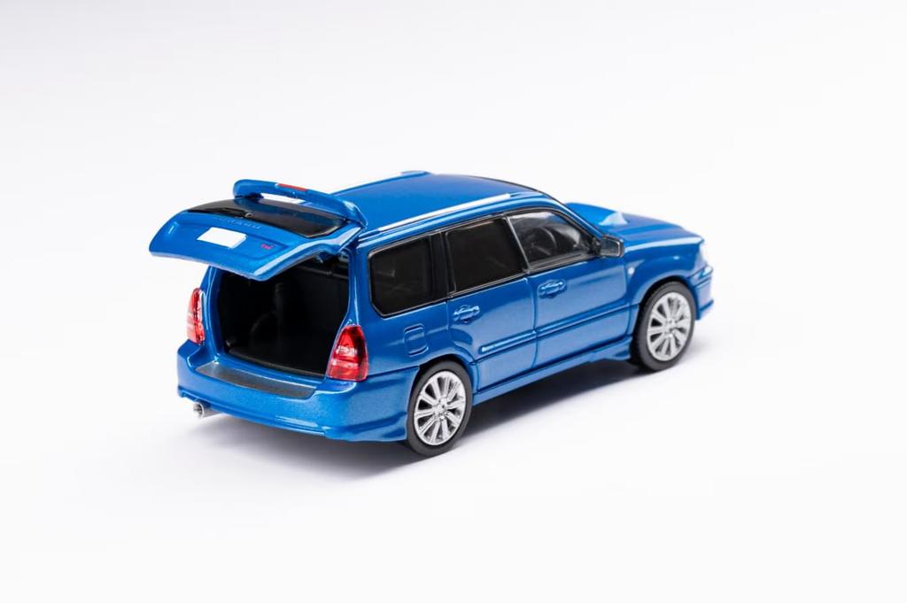 MODELL MODELL Maßstab Subaru Forester SG9 Sti Blau Fertigprodukt 1/64 MM64-SG9-001