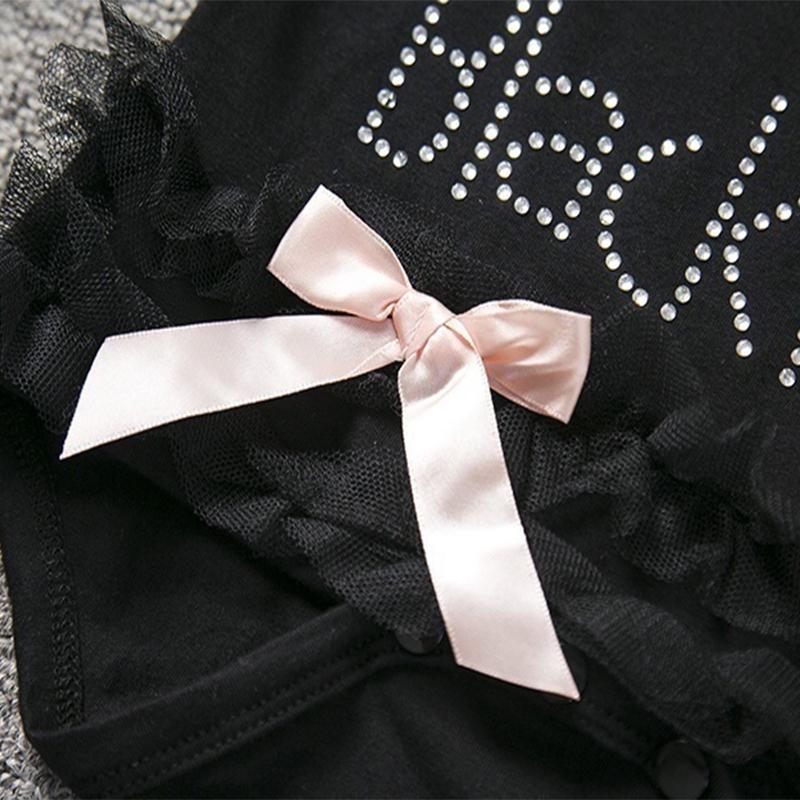 little black dress baby onesie