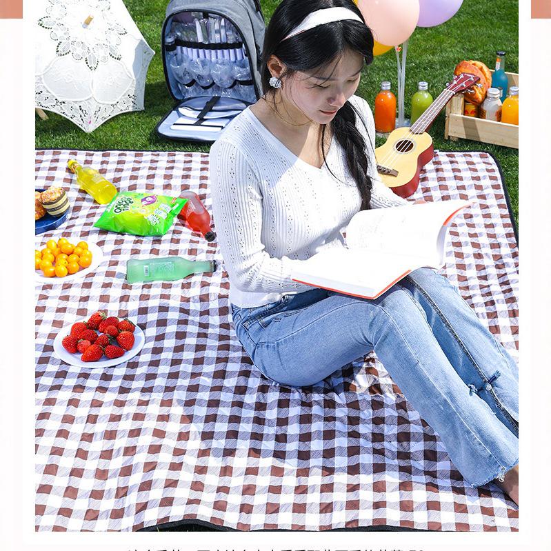 Waterproof Outdoor Picnic & Beach Mat: Portable, Moisture-Proof, Thickened for Camping and Spring Outings