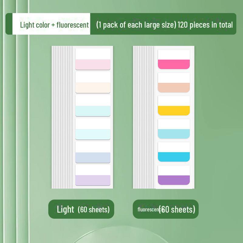 Custom Morandi Index Label Sticky Notes – Fluorescent Bookmarks for Students