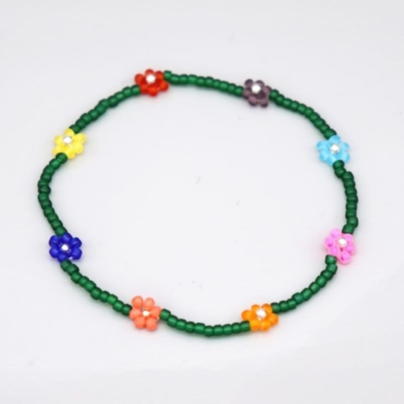 BONBEAU Flower Crush Multi-color Beads Bracelet Smile Charm Multi-color Flower Bead Bracelet