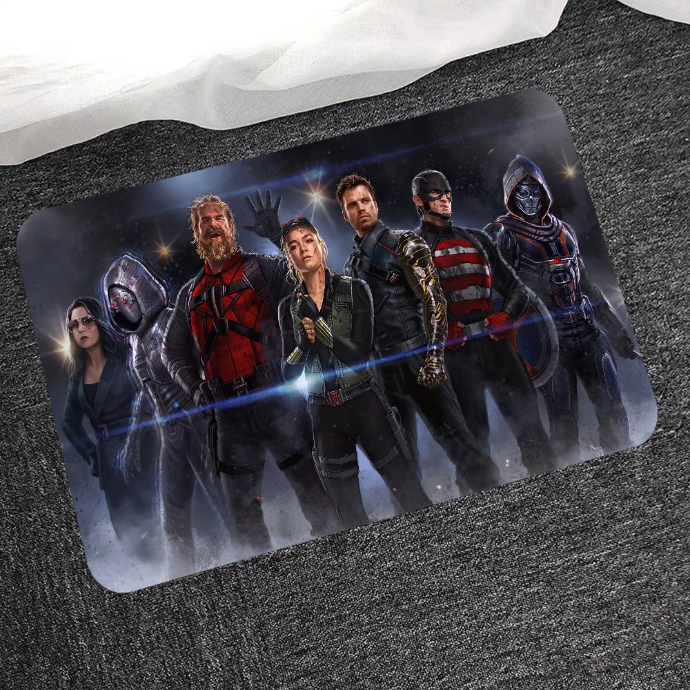 Superhrdinský film Thunderbolts Rohožky do místnosti Levnější Protiskluzový Moderní Koberec s potiskem do obývacího pokoje, na balkon Vítejte