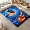 Halloween Ghost Skeleton Witch Pumpkin Rug Non-Slip Area Carpet Spooky Living Room Bedroom Floor Mat Party Home Decor