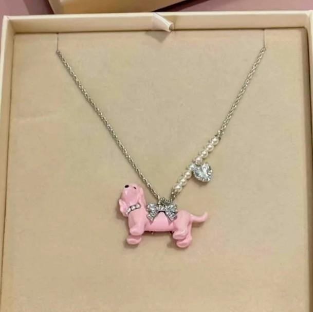 Novo colar de octagrama com vento frio e diamante rosa para mulheres, moda, alta sensibilidade, corrente para clavícula, estilo nicho de luxo leve, corrente para pescoço