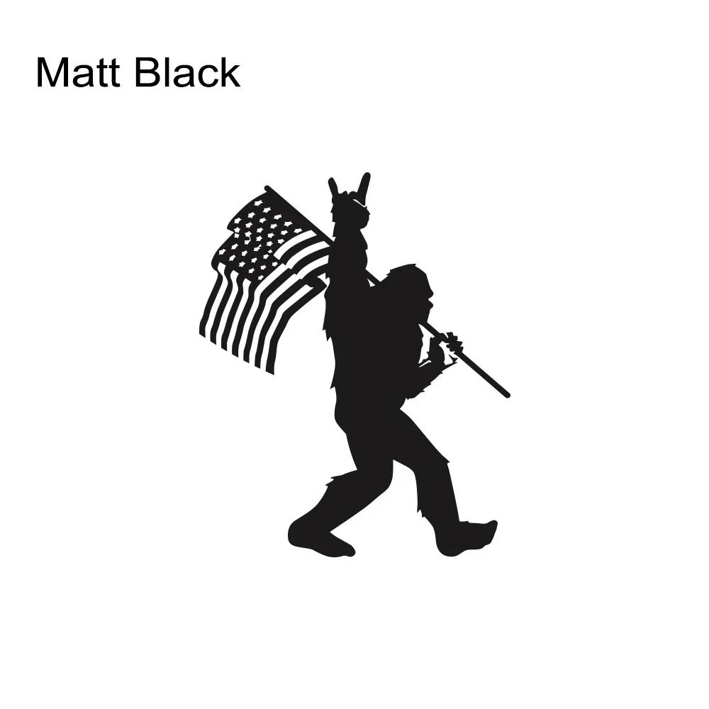 Car Sticker Bigfoot Sasquatch American Flag Yeti Decor Decal Conspiracy For Car Truck SUV Pickup Door Tailgate Auto Accessories