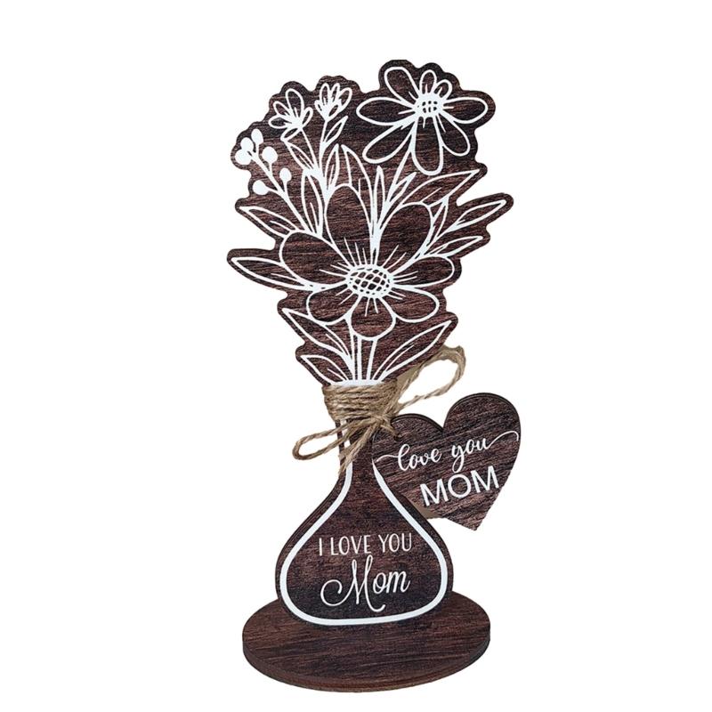 Graviertes Holz Geschenk Muttertag Holzbasteln Tisch Holz Blume Bedeutungsvolles Geschenk für Jubiläen, Geburtstage, Weihnachten