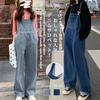 Denim Denim Plus Size Wide Leg Long Solid Perfect for Everyday Winter [7-livehouse] Women's Overalls, All-in-One Pants, Figure-Flattering, Jeans,