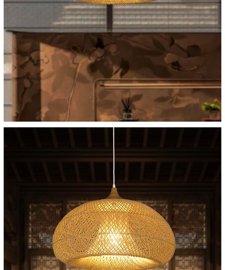 Southeast Asian Wabi-Sabi Rattan Pendant Light for Restaurants, Homestays, Tea Rooms, and Zen Spaces - Vintage Handmade Woven Design