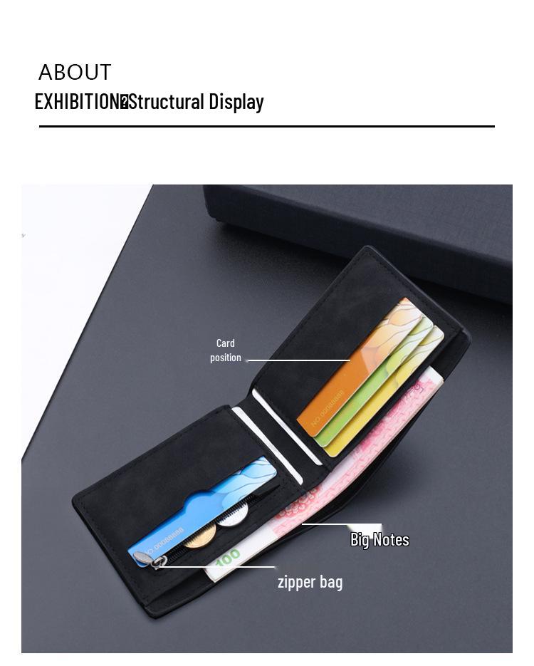 Men's Short Leather Wallet - In Stock