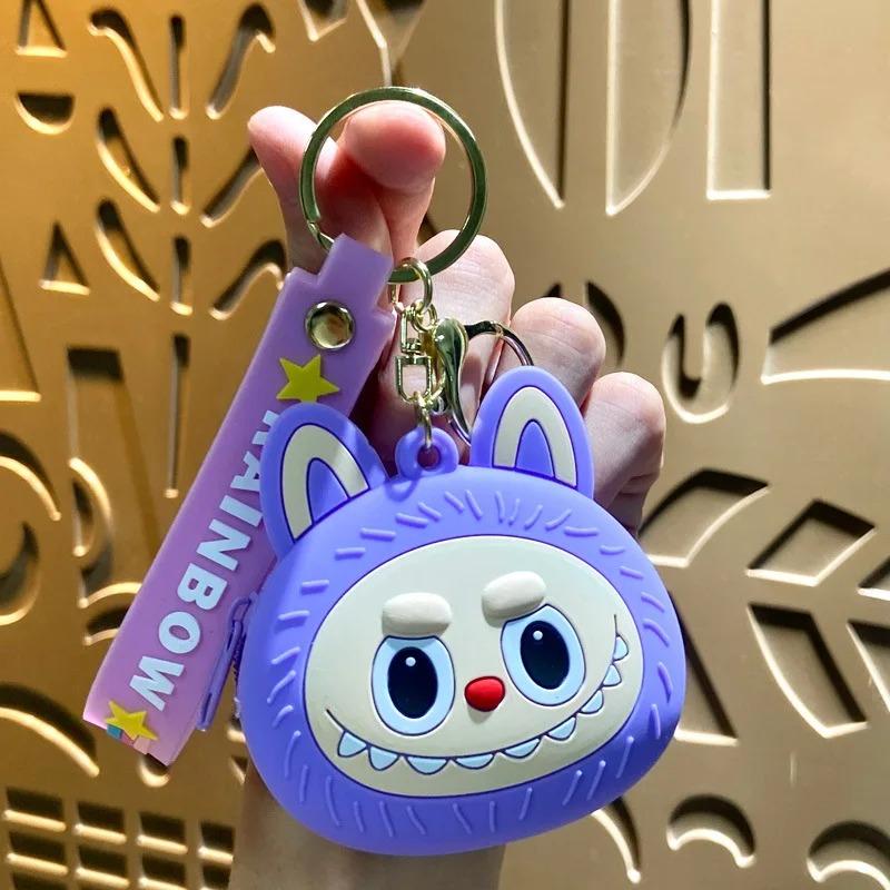 Cartoon Cute Labubu Coin Purse Wallet Labubu Keychain Key Bag Children's Wallet Gift Accessories Pendant