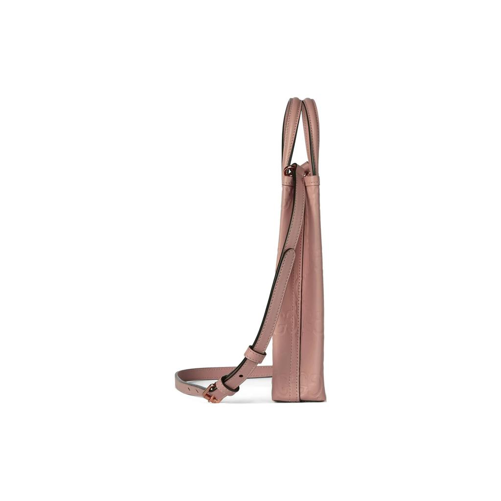 Gucci GG Embossed Mini Tote Bag Pink Leather Gold Hardware Daily Use 790133-AAC1Q-5820