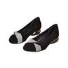 Doudou shoes frosted soft-soled rhinestone single shoes spring new soft leather round head flat-soled leather shoes