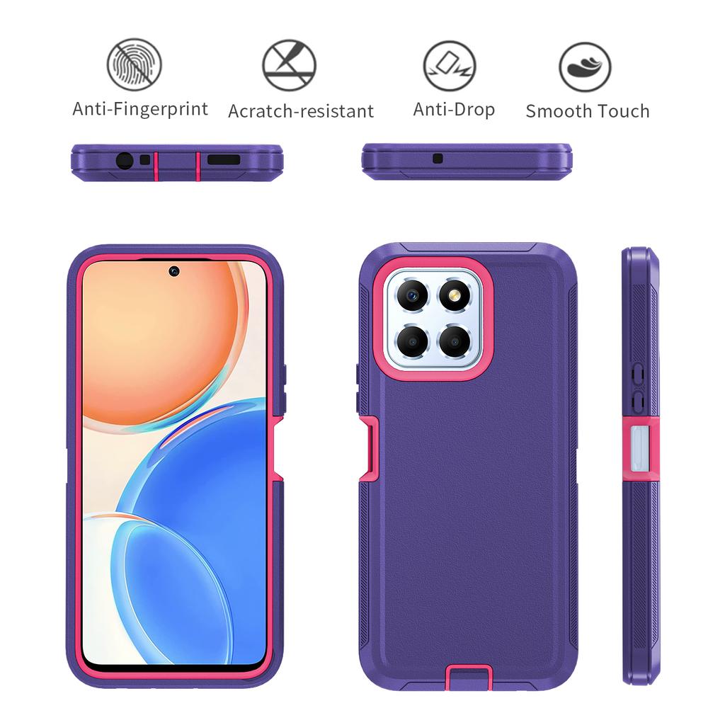 2024 New Three-in-One Tpu+pc Shockproof Protective Phone Bumper Case for Honor X5 Plus