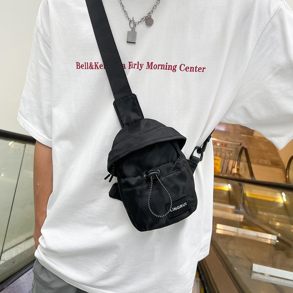 Neutral Style Small Shoulder Bag, Portable Mini Phe Bag, Trendy and Cool Chest Bag, Small Bag, Sports Shoulder Bag
