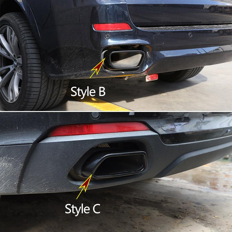 For BMW X5 F15 G05 X6 F16 X7 G07 2014- M Sport Version Car Pipe Throat Exhaust Outputs Tail Frame Trim Cover Car Accessories