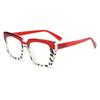 European and American large frame spring temple reading glasses in the elderly fashion anti-blue reading glasses