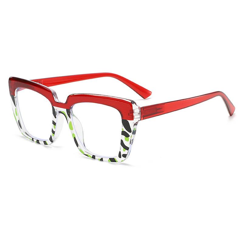 European and American large frame spring temple reading glasses in the elderly fashion anti-blue reading glasses