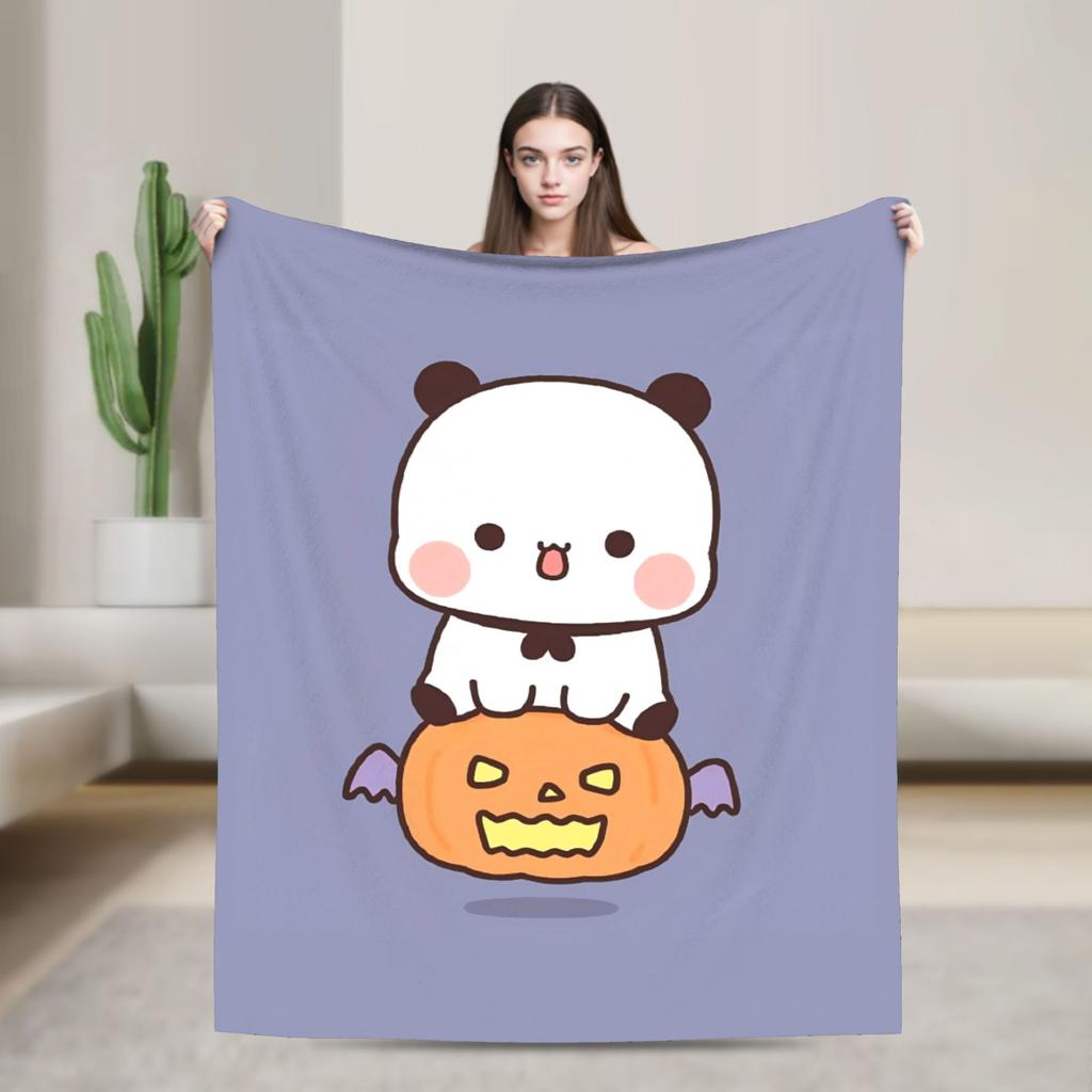 Super Warm BlanketStudents Picnic Bubu Dudu Halloween Throw Blanket Flannel Bedspread For Living Room Aesthetic Sofa Bed Cover