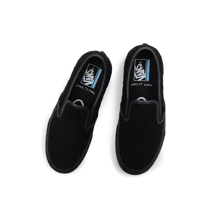 Vans Curren X Knost X  Slip-On Series SF Casual Low-Top Skate Shoes Unisex Sneakers Black VN0A5HYQB8M
