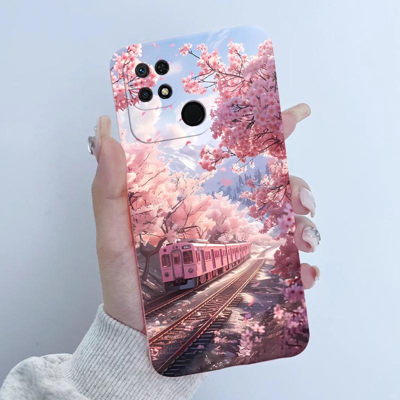 For Xiaomi Redmi 10C Phone Case Fashion Butterfly Flower Girls Design Soft Silicone TPU Back Housing for Redmi10C 10 C Covers